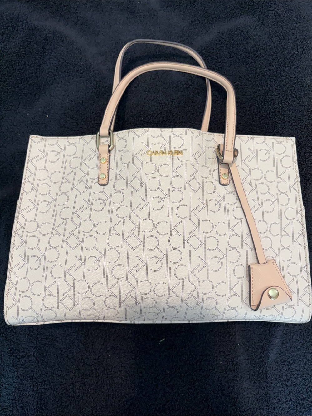 Calvin Klein Beige Monogram Tote